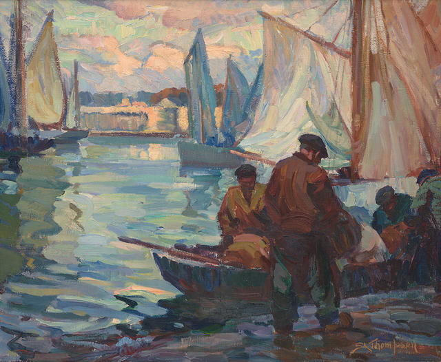 Harbour Scene, Evening, Concarneau [also known as Fishing Boats, Concarneau]
