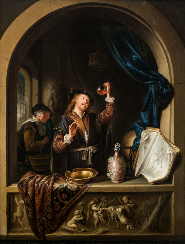 Gerrit Dou The physician 1653. Oil on copper. Collection of Christchurch Art Gallery Te Puna o Waiwhetū, Heathcote Helmore Bequest 1965  