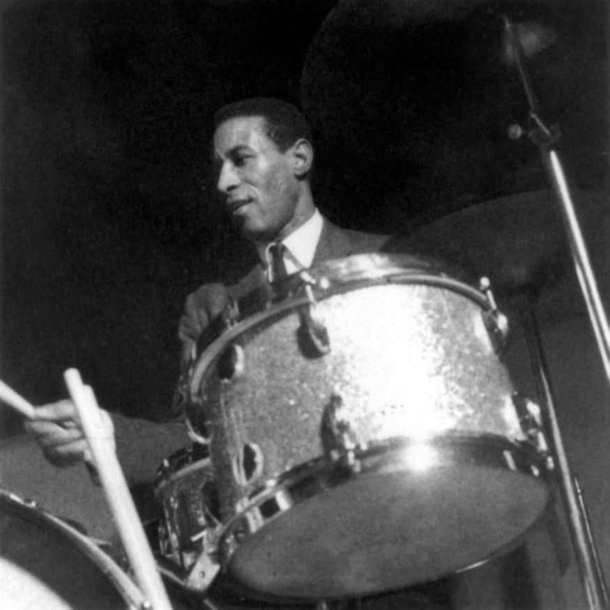 Larence Shustak Max Roach. Photograph. © Estate of L. N. Shustak