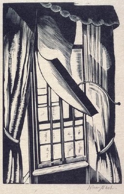 John Nash, Window, 1929, wood engraving