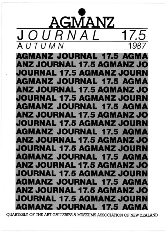 AGMANZ Journal Volume 17 Number 5 [i.e. Vol 18 No 1] Autumn 1987
