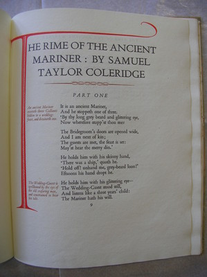Samuel Taylor Coleridge Rime of the Ancient Mariner, Caxton Press, Christchurch, 1952. Designed and printed by Leo Bensemann.