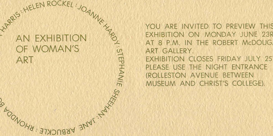 Woman's Art: An Exhibition of Six Women Artists
