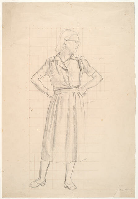 Doris Holland study for 'Homage to Frances Hodgkins'