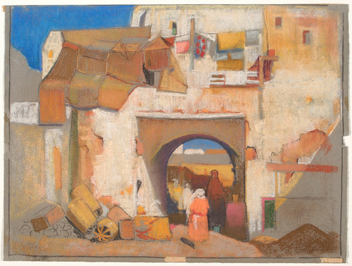 John Weeks Moroccan Gateway. Collection of Christcuhrch Art Gallery Te Puna o Waiwhetū, purchased with assistance from the Ballantyne bequest and the QE II Arts Council 1969. Reproduced courtesy of the Peter O´Connor Collection