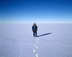 Craig Potton Robbie on the Ross Sea 2002. Photographic print (Lambda). Collection of the artist.