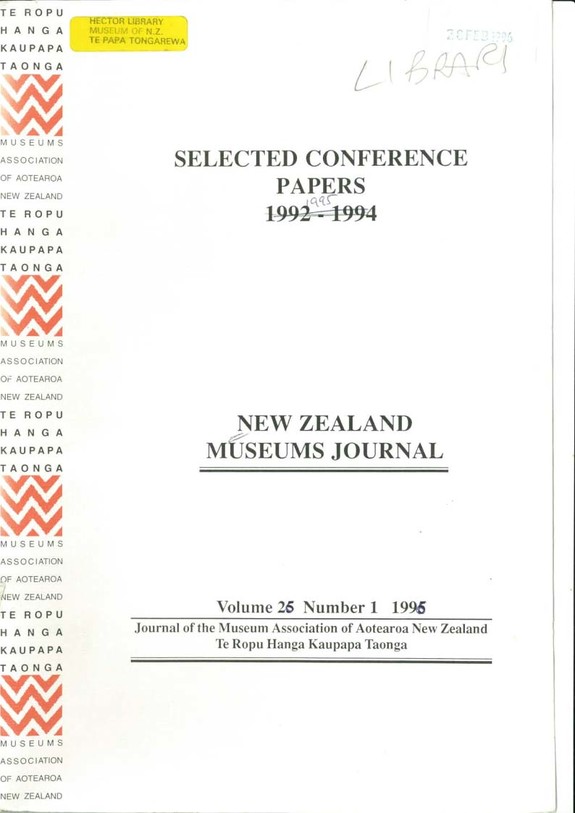 NZMJ Volume 25 Number 1 Winter 1995