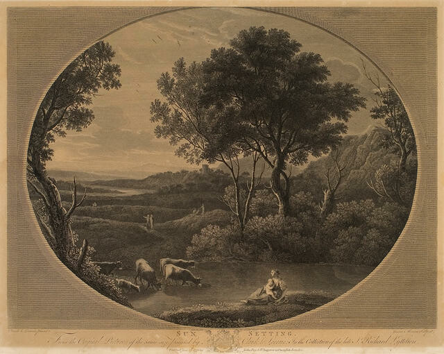 Sun Setting. From The Original Picture Of The Same Size, Painted By Claude Le Lorrain In The Collection Of The Late Sir Richard Lyttelton