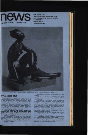 Canterbury Society of Arts News, number 11, January 1967