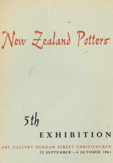 NZ Society of Potters Fifth exhibition, 1961