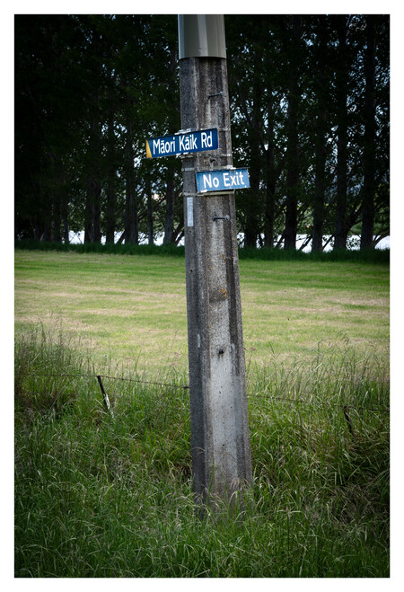 Anne Noble Māori Kaik Road 2023. Digital print, pigment on paper. Collection of Te Rūnanga o Ngāi Tahu