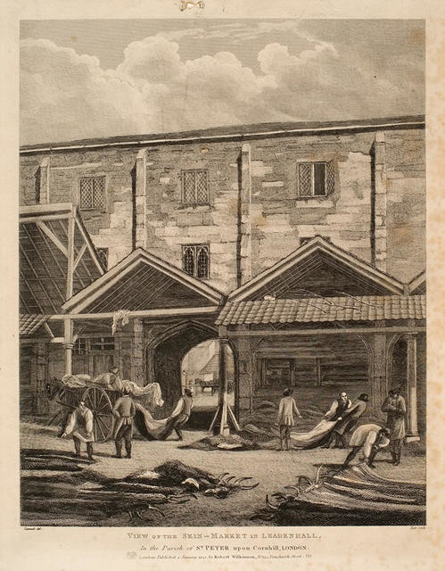 View Of The Skin Market In Leadenhall In The Parish Of St Peter Upon Cornhill, London