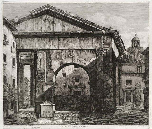 Veduta dei Portici d’Ottavia