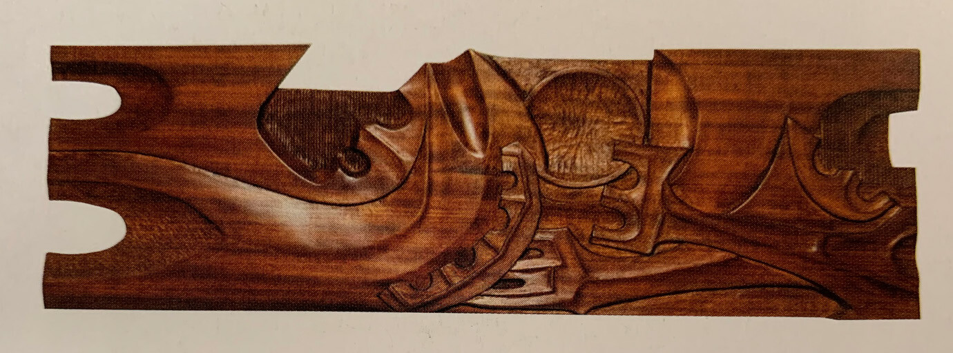 Fred Graham Māui Steals the Sun 1971. Mahogany. Private collection, exhibited in Stranieri Ovunque - Foreigners Everywhere