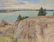 Untitled [Te Ihutai / Avon-Heathcote Estuary from Tauhinu Korokio / Mount Pleasant]