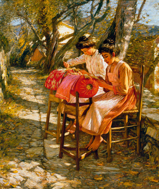 Making Ligurian Lace by H H La Thangue