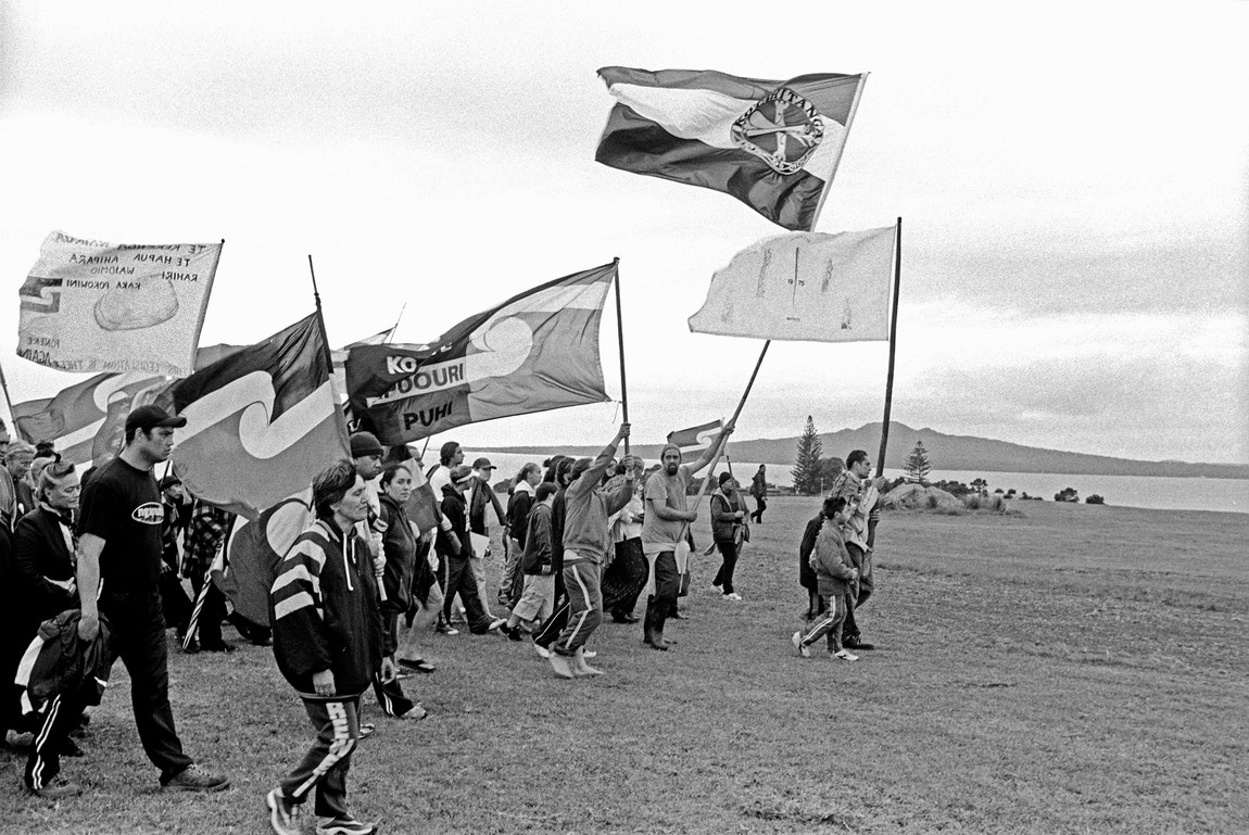 John Miller Hīkoi, Bastion Point, Auckland (detail from diptych) 2004. Photograph. Courtesy of the artist