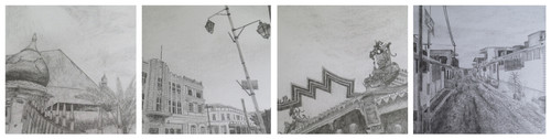 untitled drawings, pencil on paper, 120mm x 120mm each, 2013