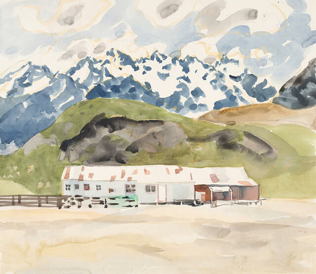 The woolshed and the Remarkables