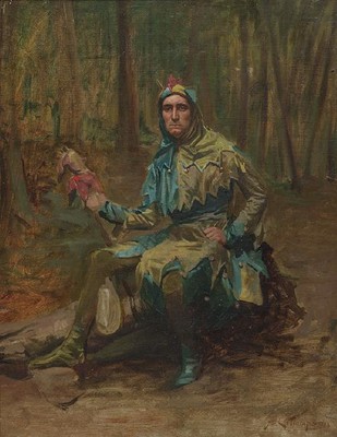 Sydney Lough Thompson, Court Jester, oil on canvas, undated. Collection of Christchurch Art Gallery Te Puna o Waiwhetū, Noelene McIlroy Bequest, 2012.