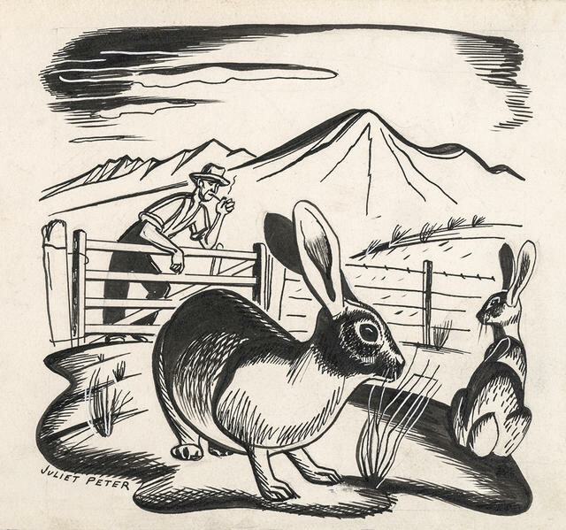 Untitled [Farmer with Rabbits]