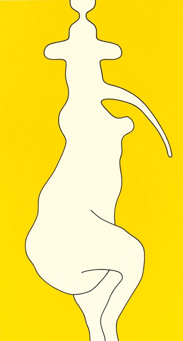 Brent Harris On Becoming (Yellow no. 3) 1996. Colour screenprint. Collection of Christchurch Art Gallery Te Puna o Waiwhetū, gift of the artist, 2018