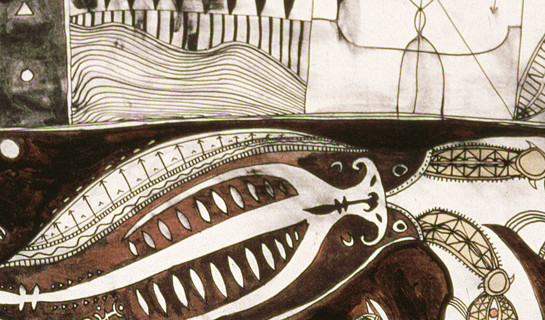 John Pule Pulenoa 1995. Lithograph. Collection of Christchurch Art Gallery Te Puna o Waiwhetū, purchased 1996. Reproduced courtesy of the artist