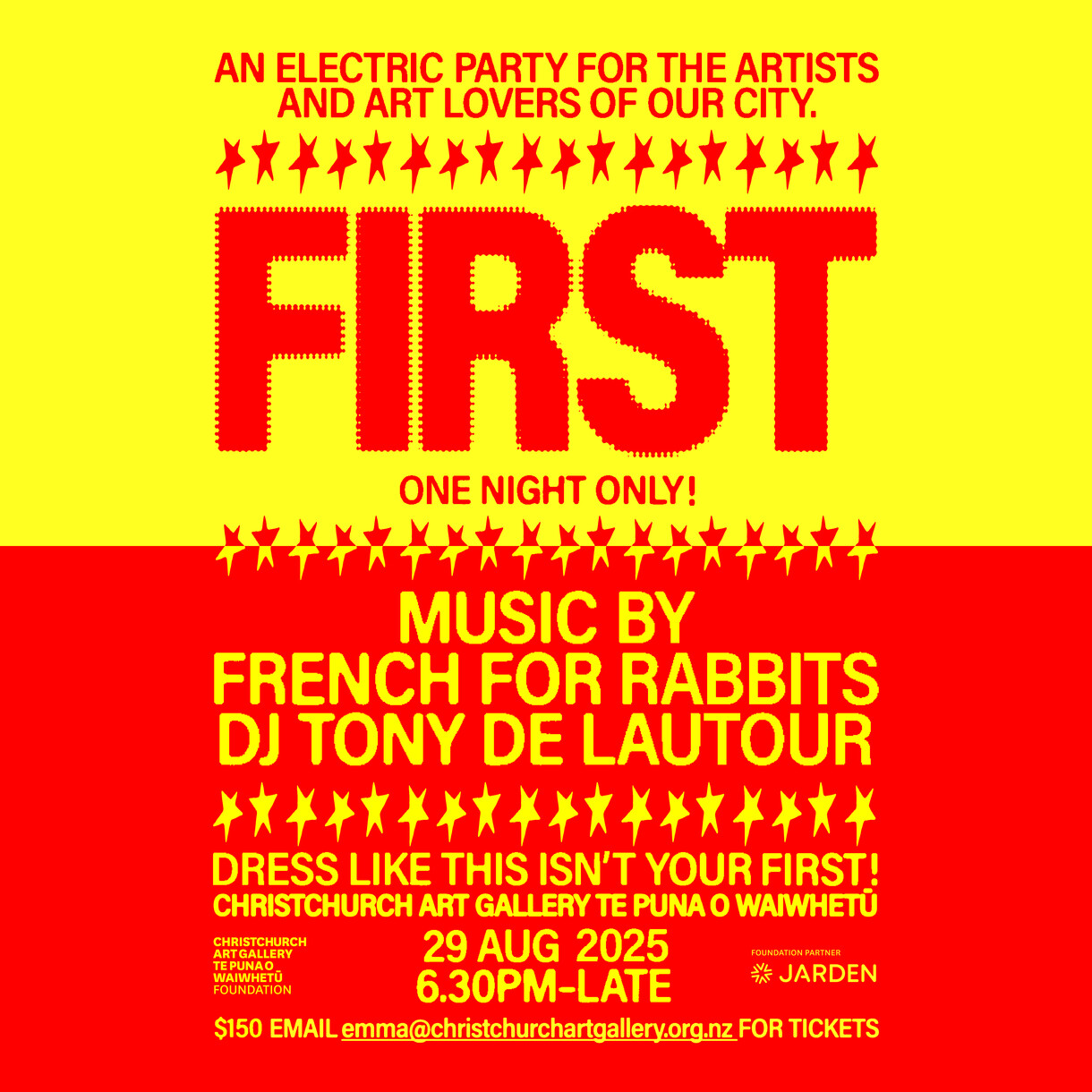 FIRST: An electric party for the artists and art lovers of our city!