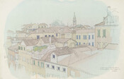 St Marks Campanile From the Studio of Dr Renzo Padovan, Venice, 29 April 1974
