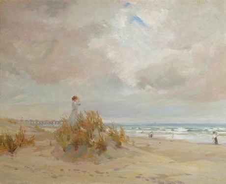 Grace Butler On the beach, New Brighton Oil on canvas. Christchurch Art Gallery Trust Collection, Reproduced courtesy of Grace Adams  