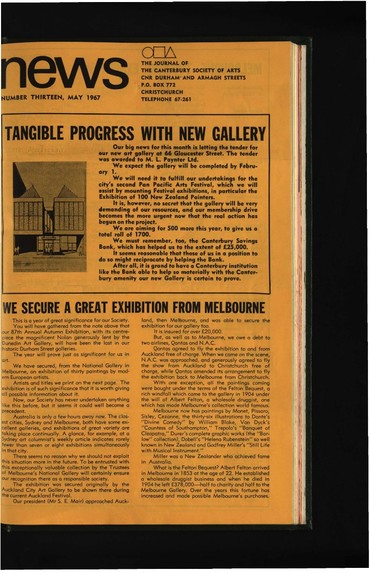 Canterbury Society of Arts News, number 13, May 1967