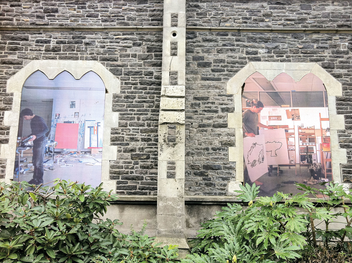 Detail from Mike Hewson’s Homage to Lost Spaces, central Christchurch, 2012.