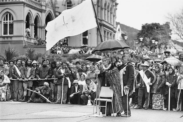 1975 Māori Land March, Whina Cooper speaks at Parliamentary welcome