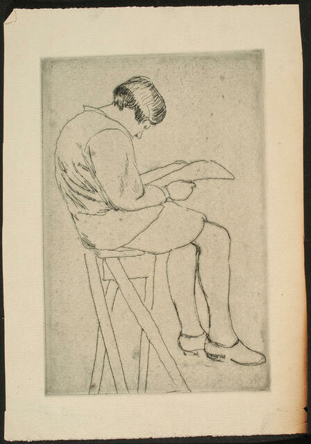 Untitled [Girl reading]