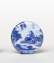 Blue + White China Plate: Badge