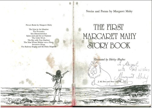 Frontispiece, The First Margaret Mahy Storybook (J.M. Dent & Sons, 1972), with illustration by Shirley Hughes.