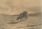 Sketchbook Studies - Cow In A Landscape