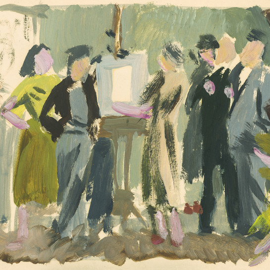 W.A. Sutton Colour sketch for 'Homage to Frances Hodgkins' 1951. Oil, gift of the artist, 1978 (78/81)