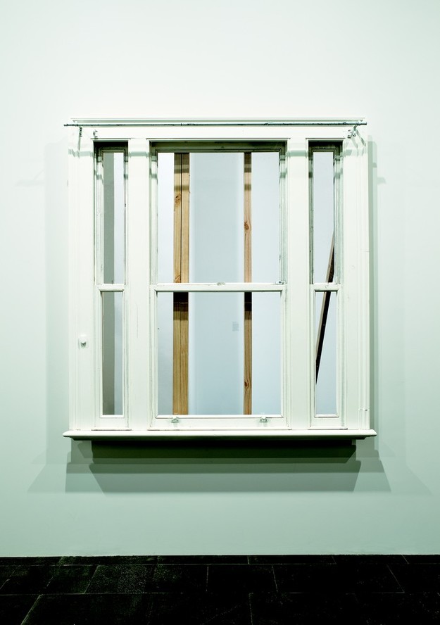 Fiona Connor What you bring with you to work 2010. Nine domestic windows. Collection of Christchurch Art Gallery Te Puna o Waiwhetū, purchased 2010