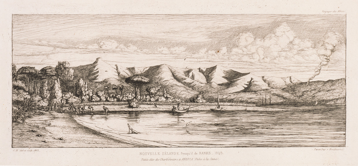 Charles Meryon: Nouvelle Zélande, Presqu’île de Banks, 1845...