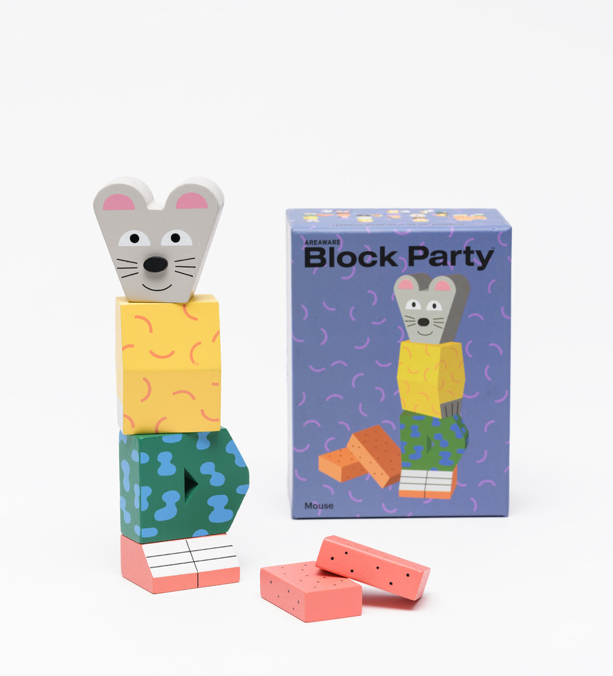 Block Party Mouse Wooden Toy – Areaware