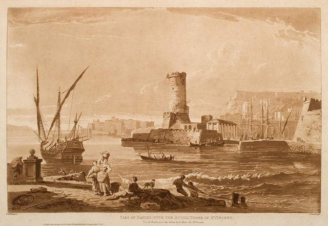 Part of Naples, With The Ruind Tower of St Vincent (Vue de Naples avec les debris de la Tour de St Vincent)