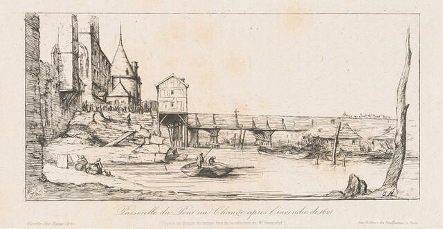 Passerelle du Pont-au-Change, après l'incendie de 1621