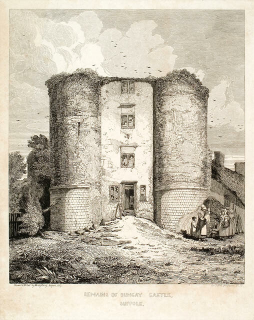 Remains of Bungay Castle, Suffolk