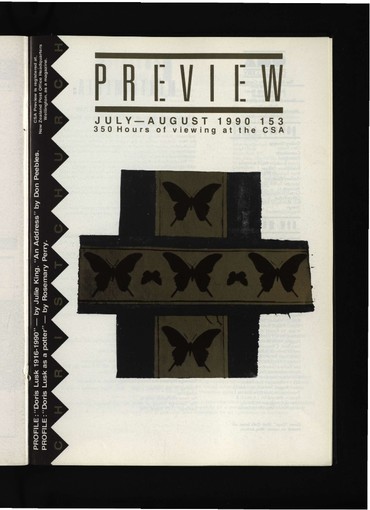 Canterbury Society of Arts Preview, number 153, July/August 1990