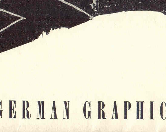 Cover of Recent German Graphic Art exhibition catalogue