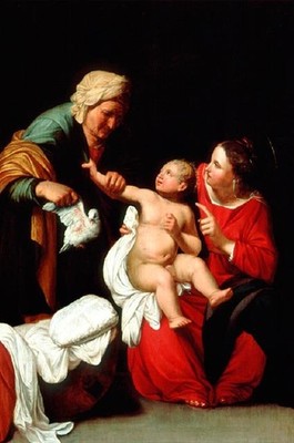 Carlo Saraceni The Holy Family. Oil on wood panel. Collection of Christchurch Art Gallery Te Puna o Waiwhetū; presented by the Estate of Dr J P Whetter, 1940.
