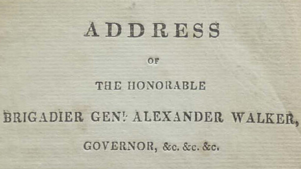 General Walker's address