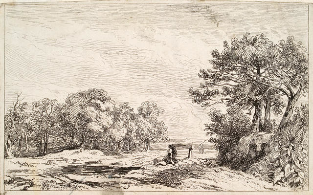 Figures In A Wooded Landscape
