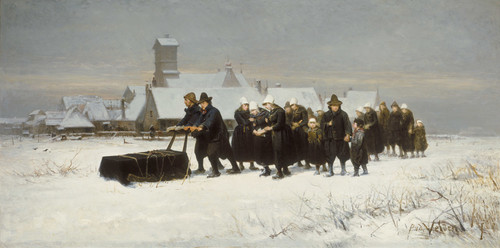 Petrus van der Velden The Dutch Funeral 1875. Oil on canvas. Collection of Christchurch Art Gallery Te Puna o Waiwhetū, gifted by Henry Charles Drury van Asch, 1932